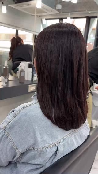 セミロング カラー Endearing 銀座/レイヤーカットのヘアスタイル