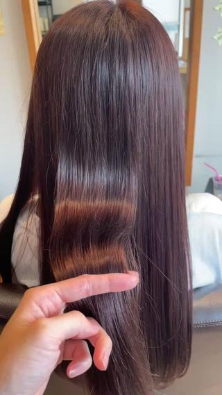 イルミナカラーと髪質改善トリートメントで艶髪へ
イルミナカラーは、プラス1100で追加できます。