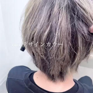 ミディアム カラー メンズ EMANON新宿南口所属・🦄中性ウルフ ☁️Shiori🦄のヘアスタイル