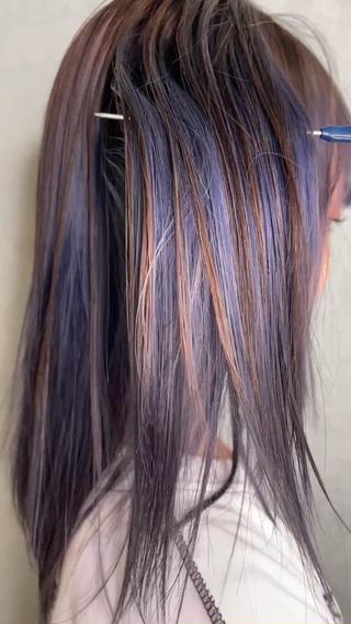 カラー 透明感カラー✨🩵 韓国ヘアkanatoのヘアスタイル