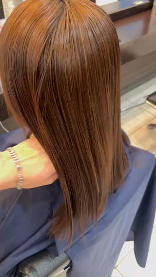 パーマ 透明感カラー✨🩵 韓国ヘアkanatoのヘアスタイル