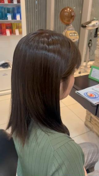 カラー 透明感カラー✨🩵 韓国ヘアkanatoのヘアスタイル