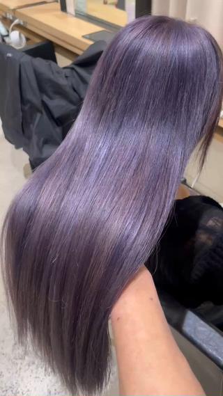 カラー 透明感カラー✨🩵 韓国ヘアkanatoのヘアスタイル