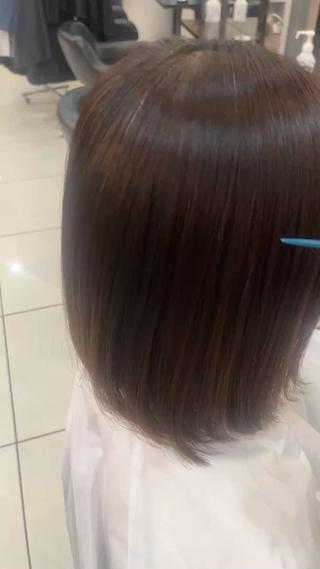 透明感カラー✨🩵 韓国ヘアkanatoのヘアスタイル