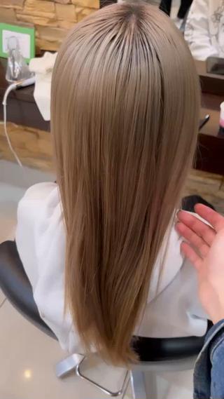 透明感カラー✨🩵 韓国ヘアkanatoのヘアスタイル