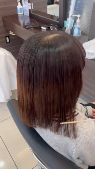 透明感カラー✨🩵 韓国ヘアkanatoのヘアスタイル