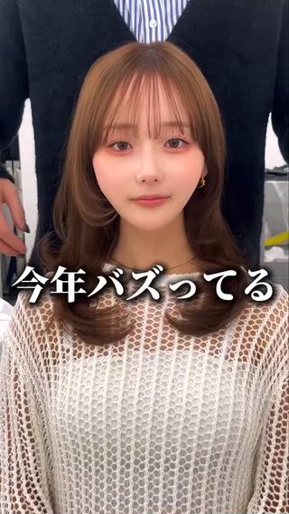 ロング カラー 透明感カラー✨🩵 韓国ヘアkanatoのヘアスタイル