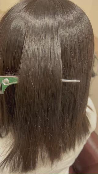 髪質改善カラーでツヤツヤ 