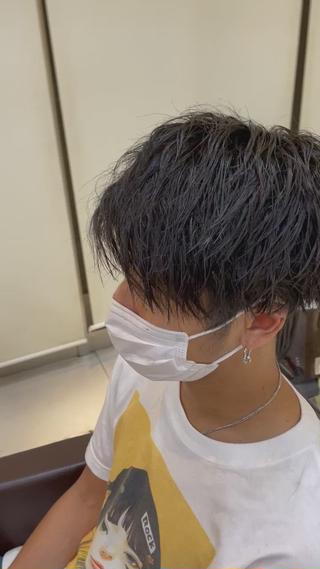 ショート パーマ 静岡/草薙パーマ メンズバレイヤージュのヘアスタイル