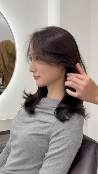 ミディアム カラー ❄️暗髪/透明感❄️ /reyのヘアスタイル