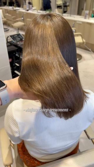 ミディアム カラー カット無料｜レイヤー カット｜韓国モテへアのヘアスタイル