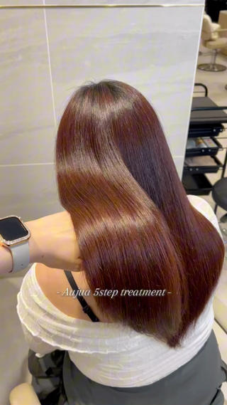 ロング カラー カット無料｜レイヤー カット｜韓国モテへアのヘアスタイル