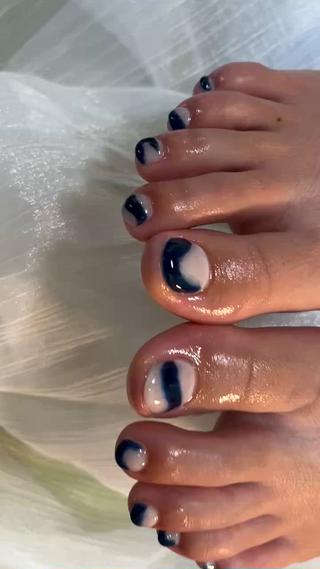 ブルーニュアンスネイル 