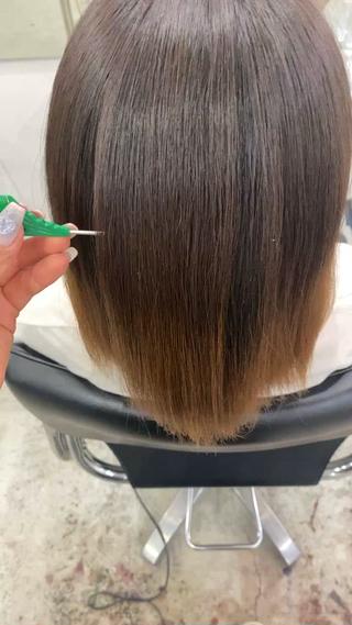 縮毛矯正でツヤサラに 