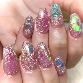 #パラジェル#透け感ネイル#夏ネイル#ラメネイル#オーロラネイル#うるうるネイル#フラッシュネイル#韓国ネイル#中華ネイル#クリアネイル#ちゅるんネイル#水光ネイル#うる艶ネイル#アイスネイル#氷ネイル