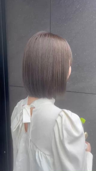 髪質改善ストレート×透明感ボブ 