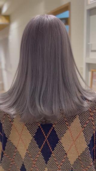 セミロング 渋谷ハイトーン/ デザインカラー阿部のヘアスタイル