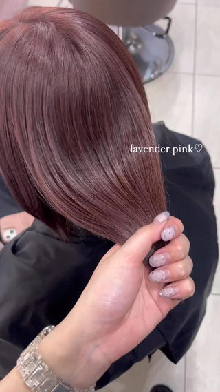 ブリーチなしのダブルカラー
lavender pink 

 