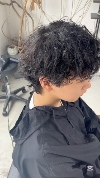 パーマ メンズ メンズパーマ&透明感 カラー特化谷村のヘアスタイル