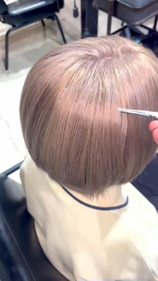 ショート カラー Q.HairLab所属・メンズパーマ&透明感 カラー特化谷村のヘアスタイル