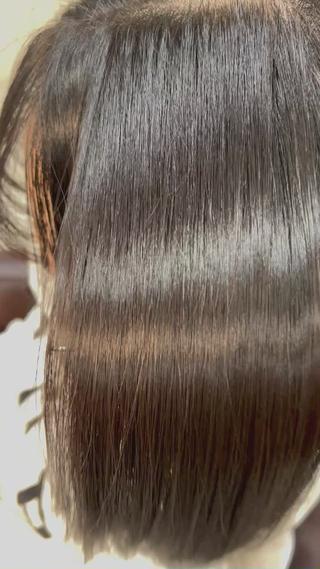 髪質改善とカラーが同時にできる！
艶々に 