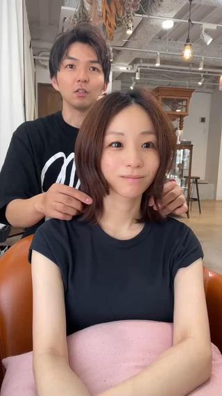 大人っぽいウルフヘアにし、透明感カラー！ 