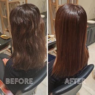 【ブリーチ矯正】
独自の技法、最高級薬剤でブリーチ毛も半年～一年お手入れ要らずの美髪になります★
#縮毛矯正　#酸性矯正　#美髪矯正　#ストレートパーマ　#髪質改善　#髪質改善カラー 