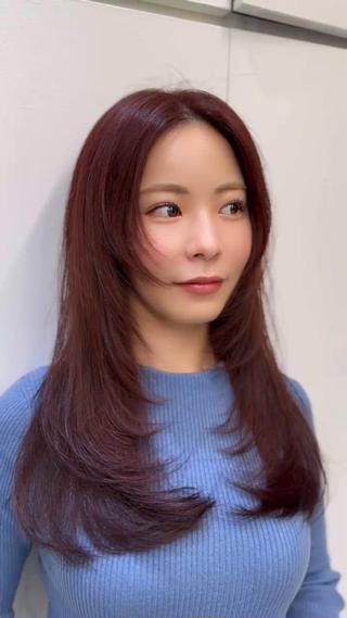 ロング 前髪顔まわりカット 🌈中村海聖のヘアスタイル