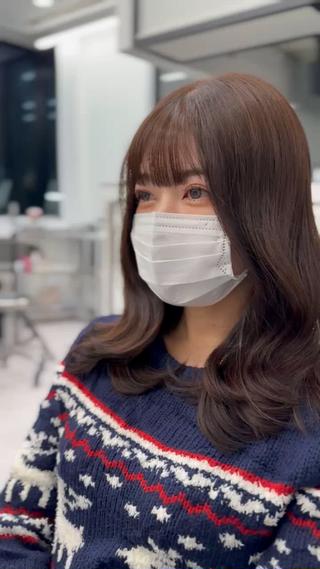 ミディアム 前髪顔まわりカット 🌈中村海聖のヘアスタイル