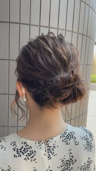 ボブでも出来るお団子ヘア 