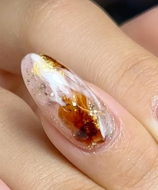 #スカルプ#ニュアンスネイル#ロングネイル#ブラウンネイル#秋ネイル#ネイルデザイン#キラキラネイル#ネイル 