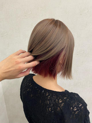 ミルクティーベージュインナーピンク 