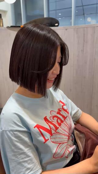 #切りっぱなしボブ　#ボブカット　 