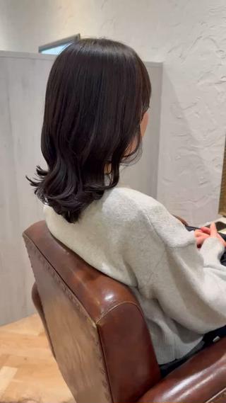 #ミディアムカット #くびれ巻き #ローレイヤー #顔周りカット 