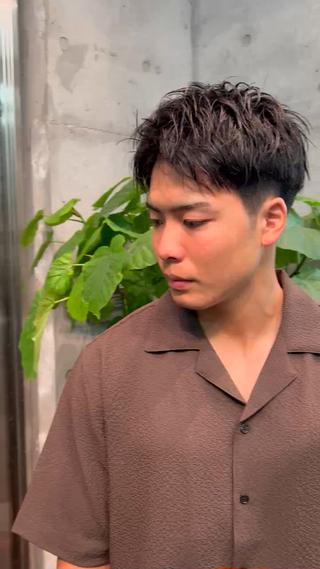 アップバングショート 