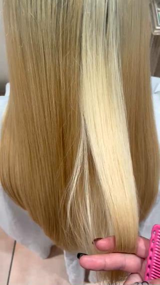 ブリーチ毛でもサラサラツヤツヤです 