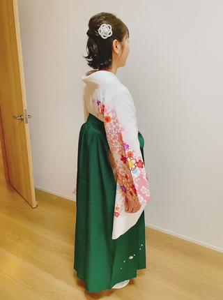 卒業式袴の着付 