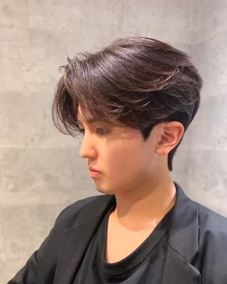 ダウンパーマで襟足の収まりをよく 