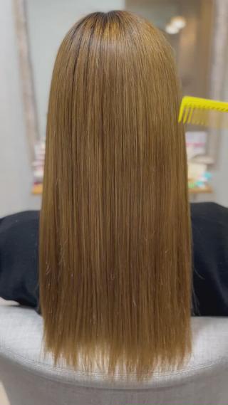 セミロング カラー パーマ 池田 雄太 ✨美髪縮毛矯正✨のヘアスタイル