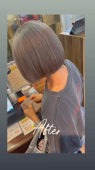 #ケアブリーチでダメージを最小限に
#ハイトーンはアフターケアが大事です！
#シルバーcolor
#Bob style 