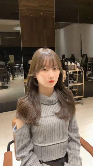 セミロング カラー ヘアアレンジ 顔周り&ミディアム 特化/池袋/kokiのヘアスタイル