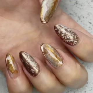 ゴールド×ゴールド
キラキラです 