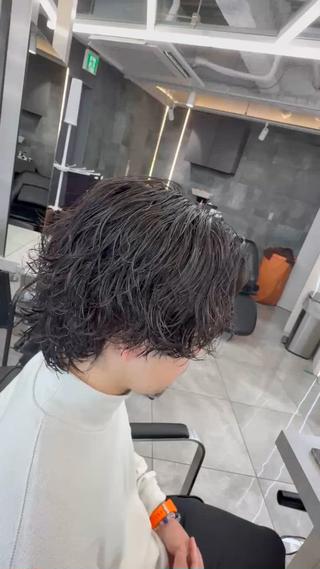 ミディアム パーマ メンズ メンズ特化美容師/ 四辻 凱斗のヘアスタイル