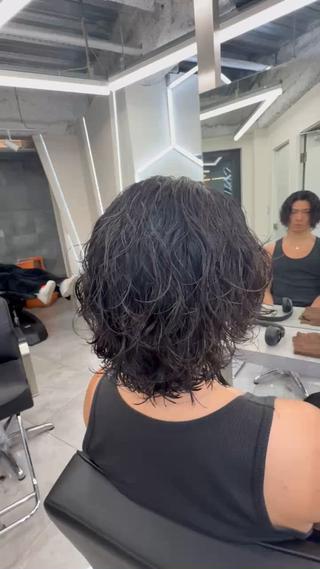 ミディアム パーマ メンズ メンズ特化美容師/ 四辻 凱斗のヘアスタイル