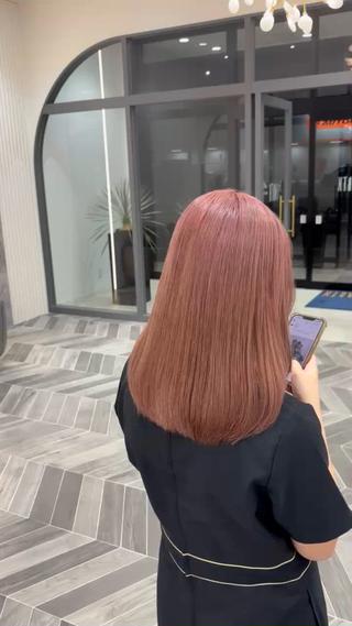 セミロング カラー earth新国道 ナナ🌱のヘアスタイル