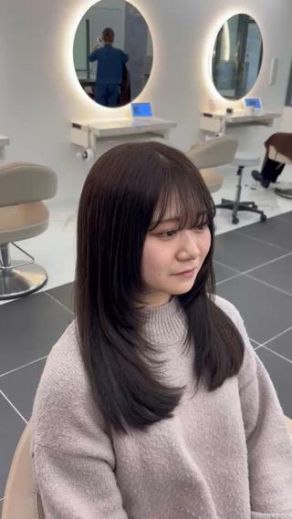 セミロング earth新国道 ナナ🌱のヘアスタイル