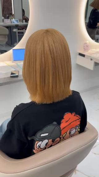 初ブリーチでブロンドベージュ 