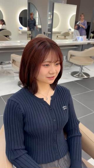 長めボブが大人っぽくて可愛い

安定の赤系
 