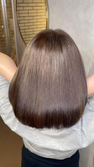 透明感カラー×さらつやトリートメントでうるうるとぅるとぅるでかわいいです 