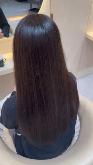 ロング 縮毛矯正/透明感/ 松葉 晃明のヘアスタイル